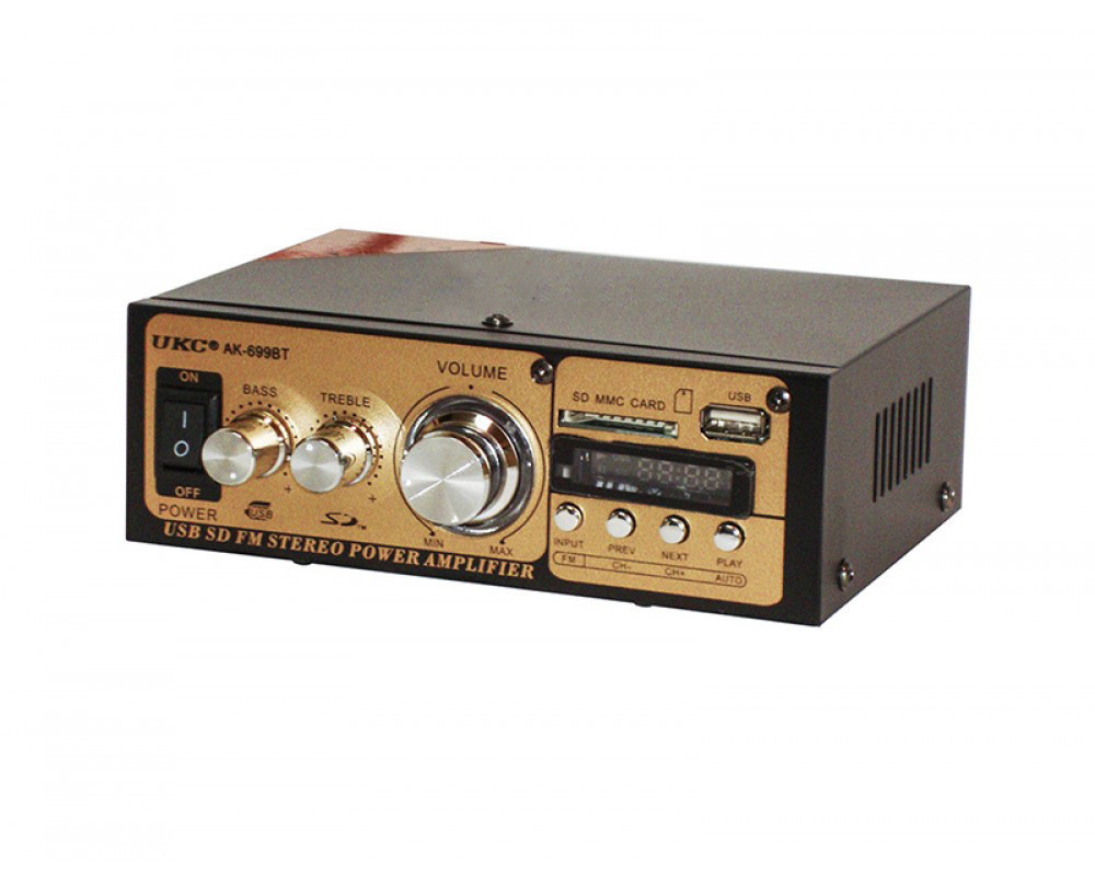 Підсилювач звуку інтегральний із пультом Bluetooth MP3 FM UKC AK-699BT