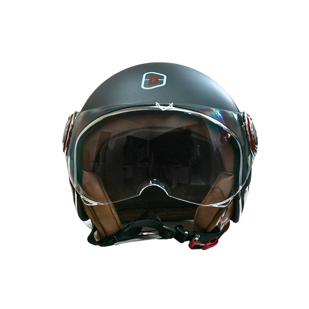 Мотошлем открытый Beon B-110B Circle XL Matt Titan-Black (298687)