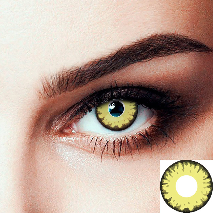 Лінзи контактні Seta Decor кольорові жовті натуральний (13367)