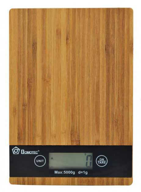 Кухонные электронные деревянные весы Domotec MS-A до 5 кг Коричневый (258683)