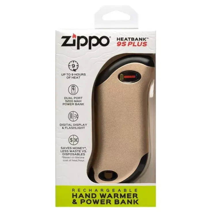 Грелка для рук USB Zippo Heatbank +LED 5200 mAh на 9 часов+ Золотистый (2007360)