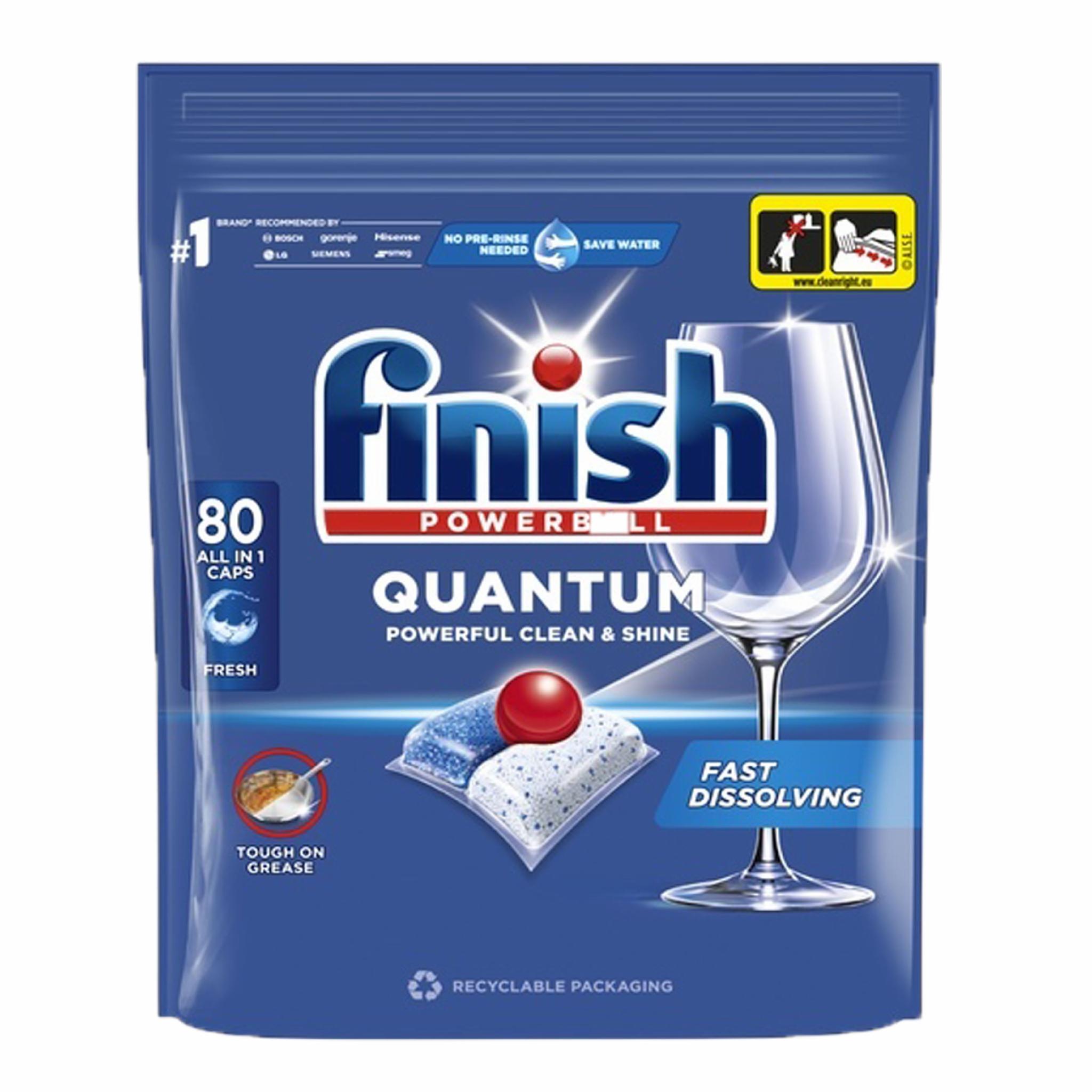 Капсулы для посудомоечных машин Finish Quantum All in 1 80 шт