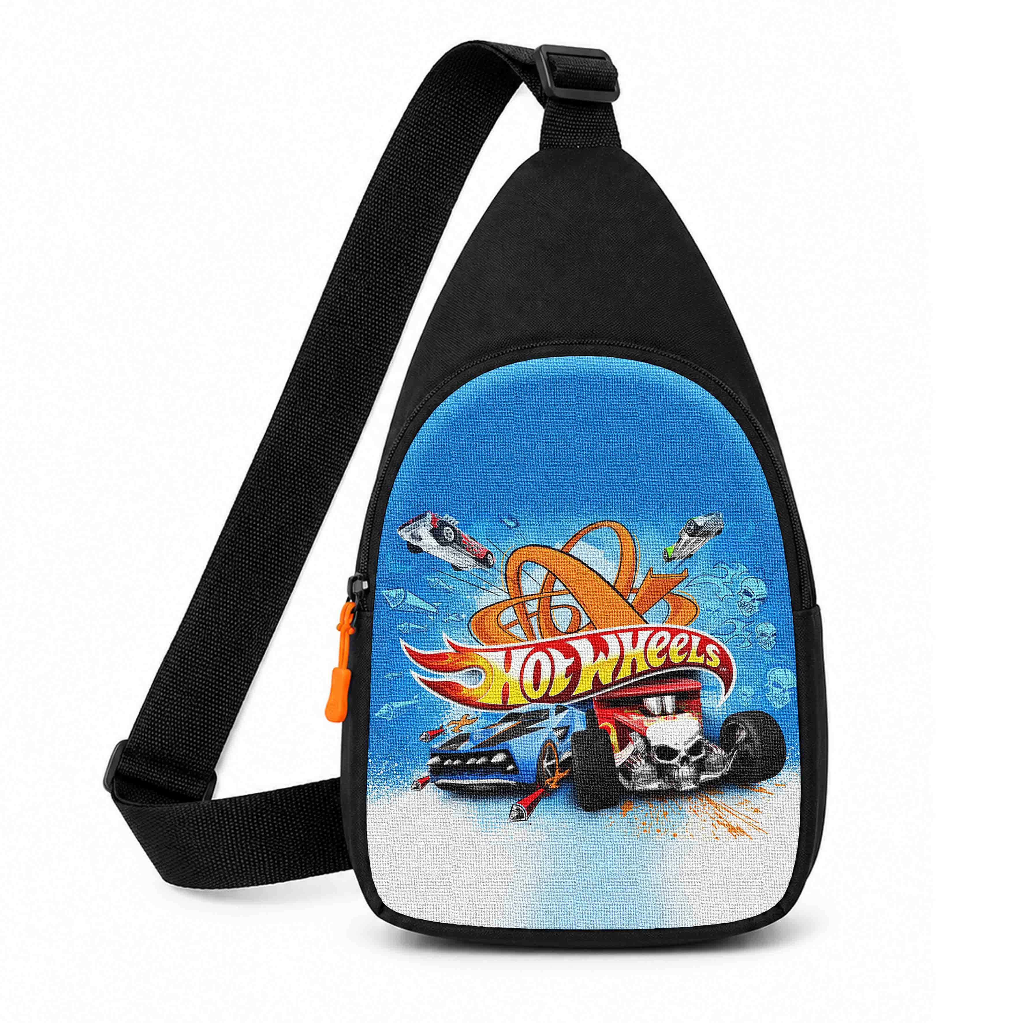 Дитяча сумка-слинг Hot Wheels, чорна, водонепроникна, 29х17х5 см