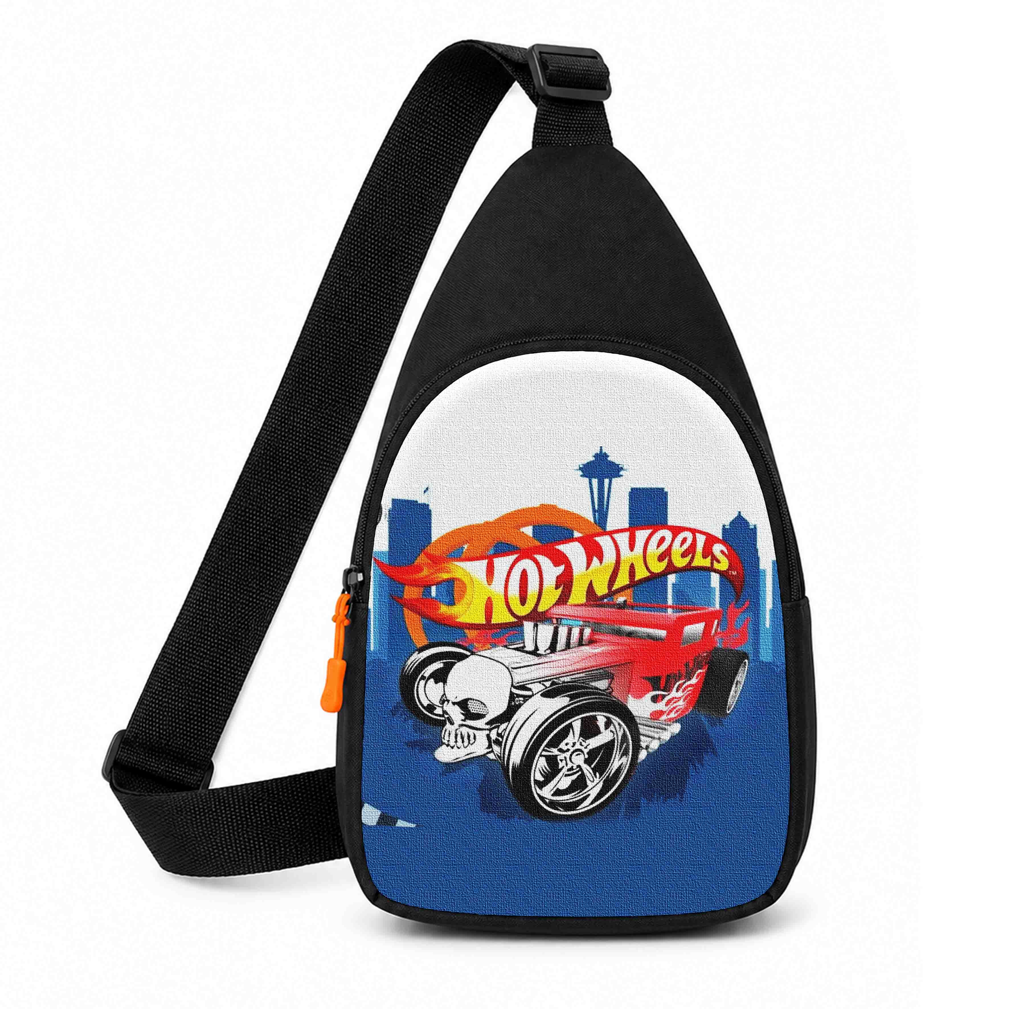 Дитяча сумка-слинг через плече Hot Wheels, чорна, 29×17×5 см