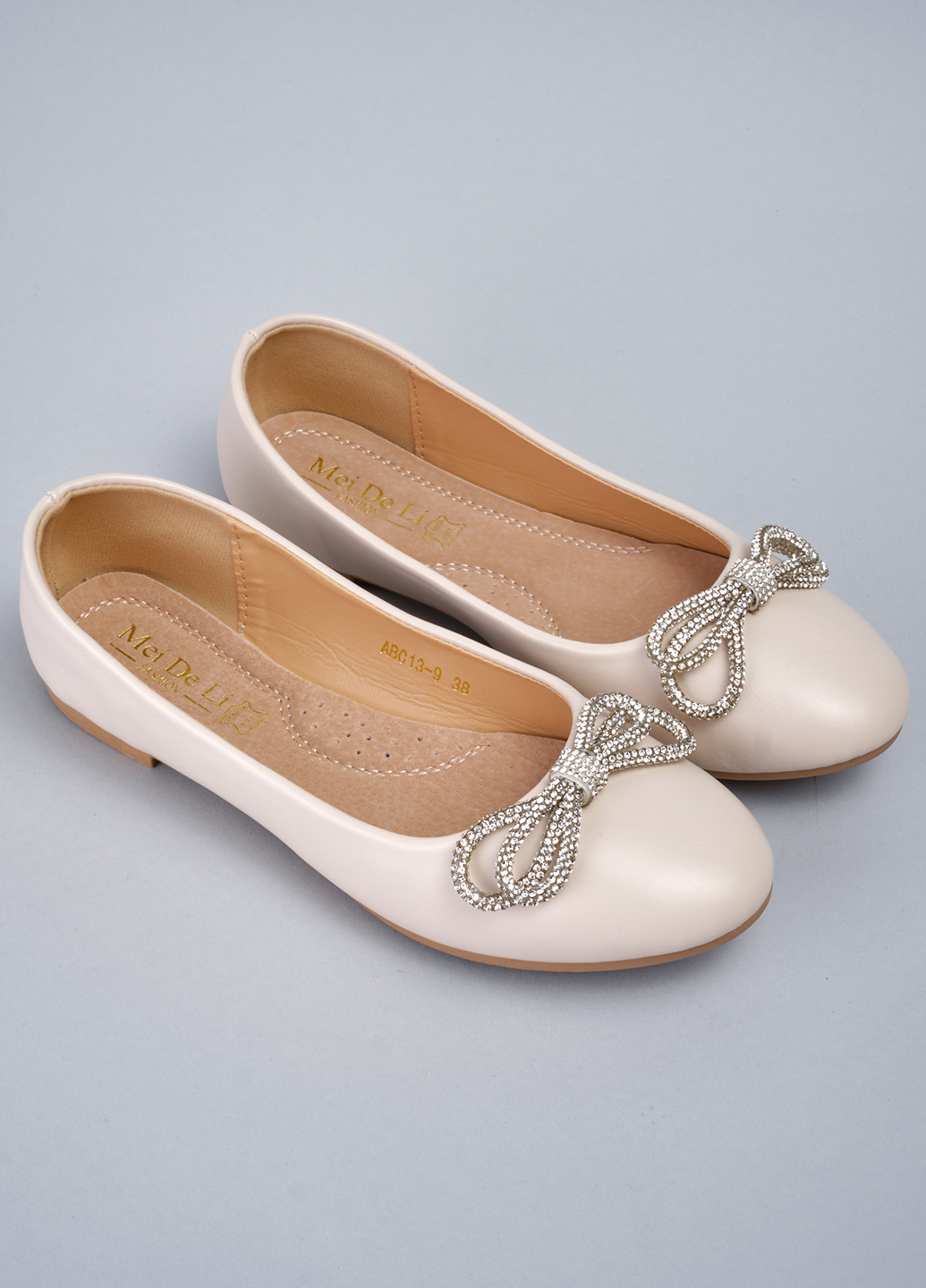 Балетки женские 343545 р.37 (22,5) Fashion Бежевый