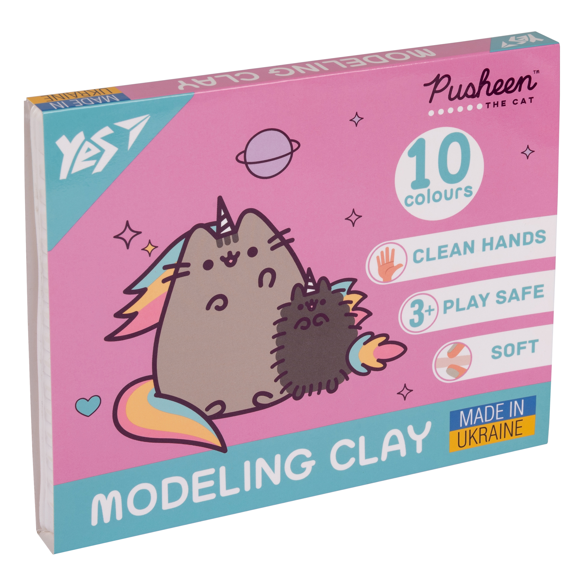 Пластилин YES Pusheen 10 цветов 200 г (540663)