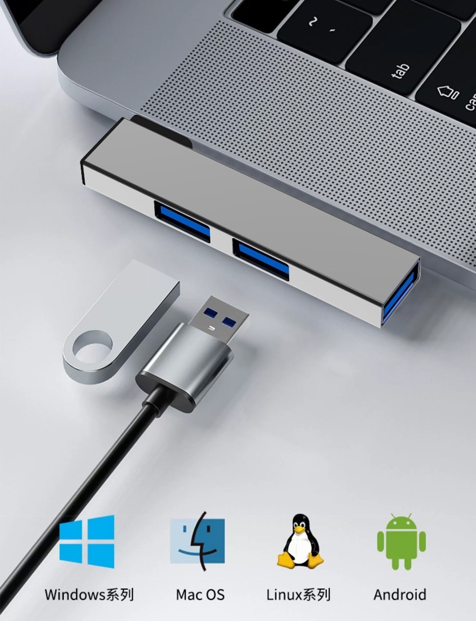 Адаптер Переходник GT Type-C 3.1 на USB 3.0 для MacBook iMac Bodasan Gray (W050726)