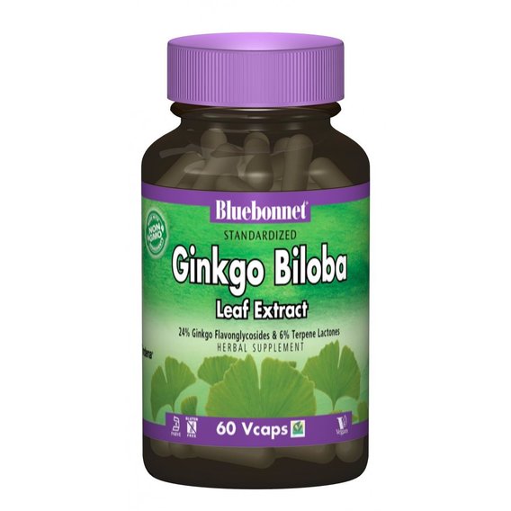 Гинкго Билоба Bluebonnet Nutrition Ginkgo Biloba Leaf Extracte 60 Caps