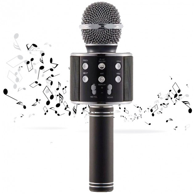 Беспроводной микрофон для караоке Wster WS-858 Черный