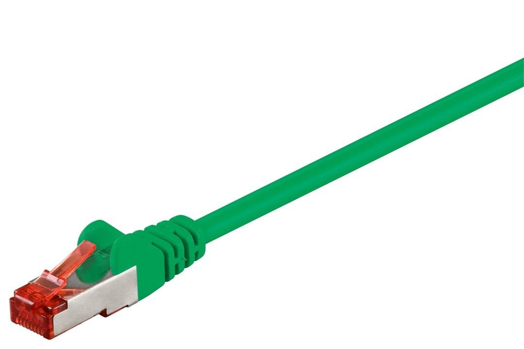 Патч-корд екранований Goobay RJ45 SFTP6 2.0m patch AWG27 D=6.0mm Gold Protect зелений (75.09.5494)