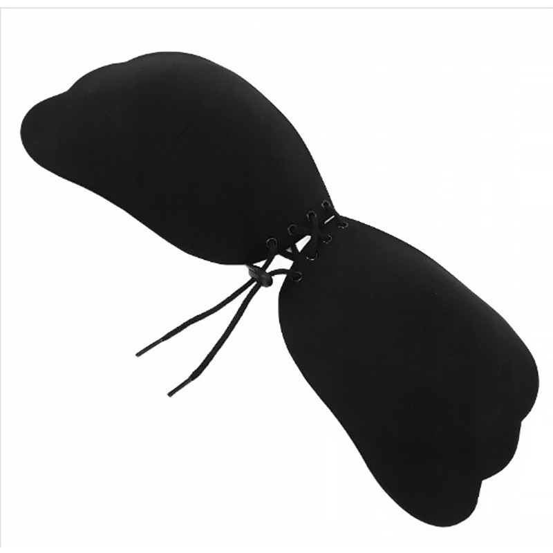 Невидимый силиконовый бюстгальтер Lesko Fly Bra XT-003 C Рush Up Черный (12354-76132)