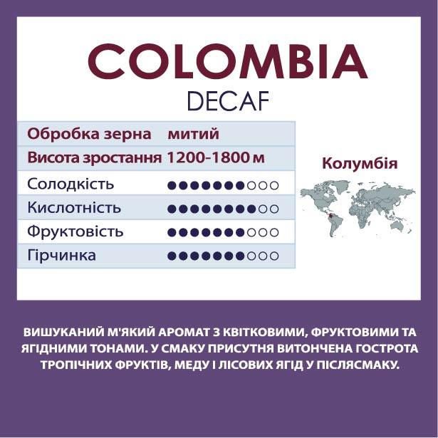 Кава мелена Standard Coffee без кофеїну Колумбія Супремо 100% арабіка 500 г
