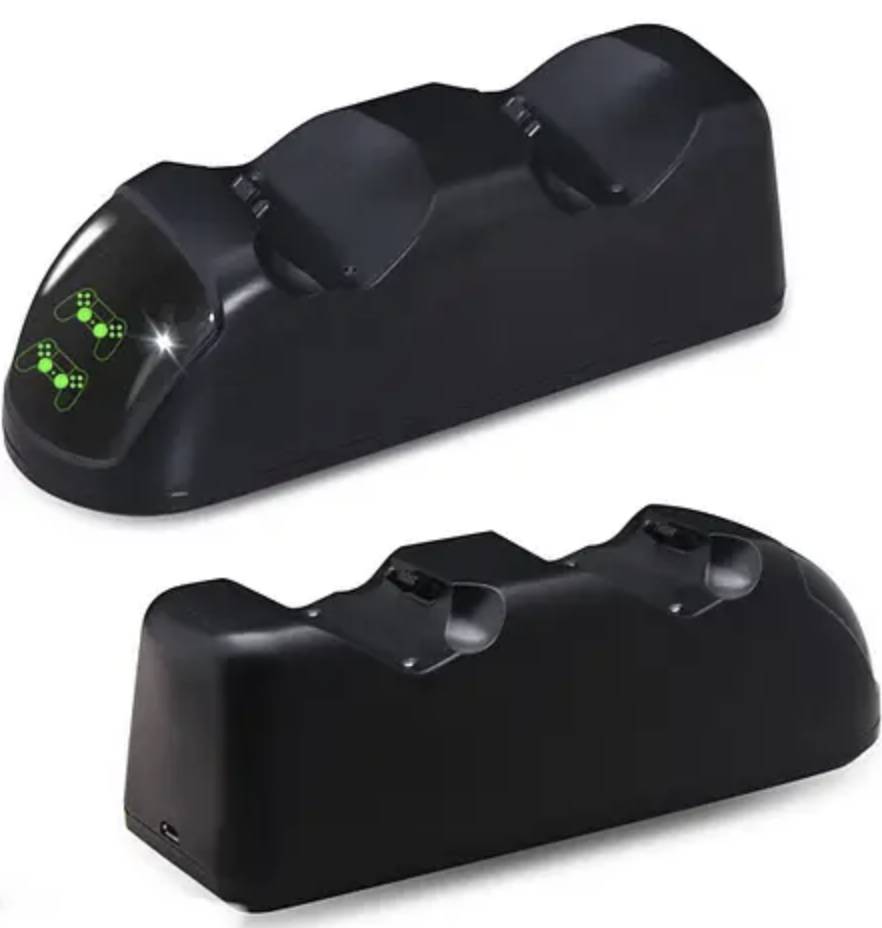 Двойная зарядная станция Dobe для геймпадов PlayStation (PS4 / PS4 Slim / PS4 Pro) Dualshock 4 с LED индикатором Черная