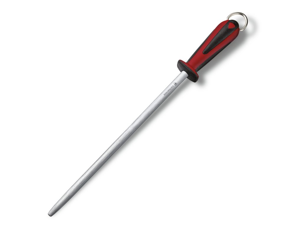 Точило мусат Victorinox Dual Grip 30см круглая форма мелкозернистое напыление Черно-красная ручка (7.8511)