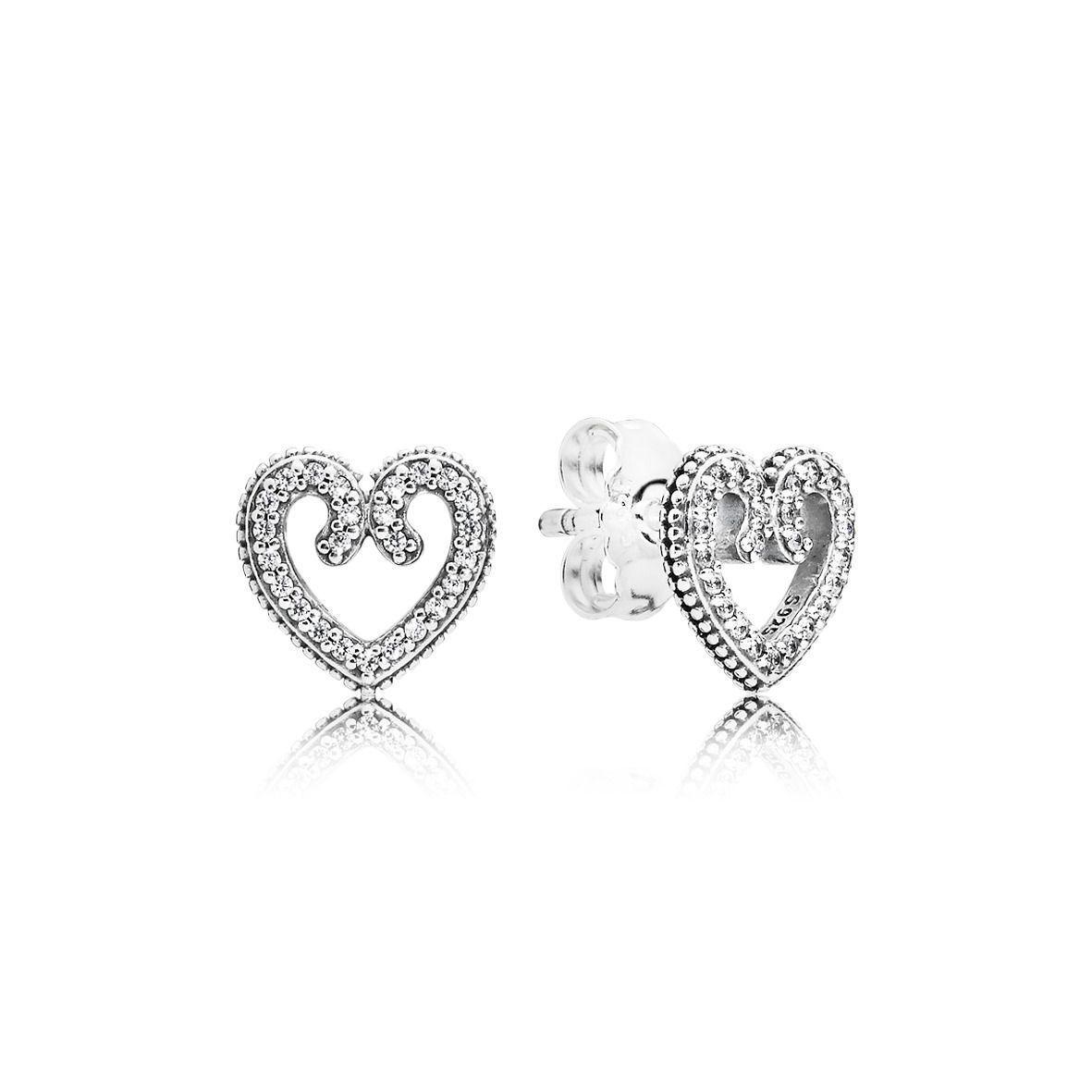 Срібні сережки No Brand Ажурні серця 297099CZ (1341782547)