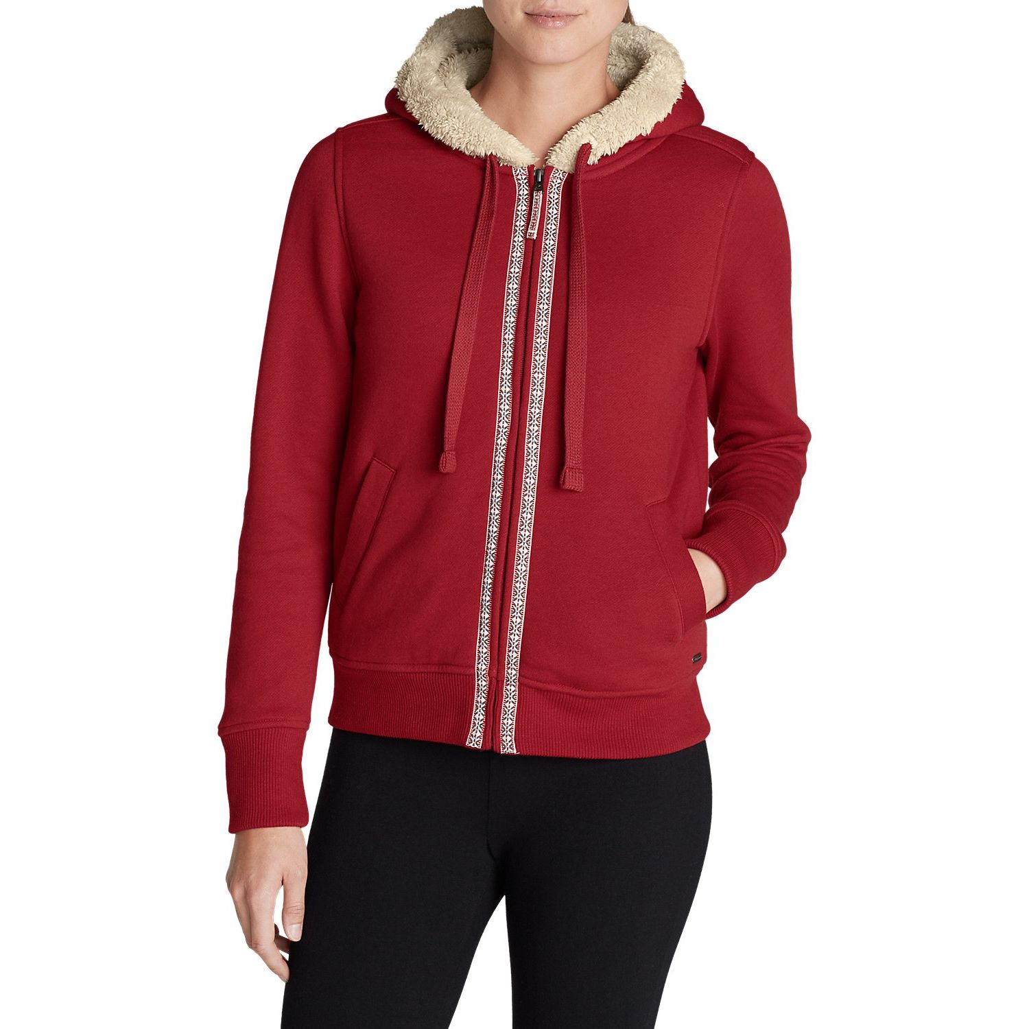 Толстовка Eddie Bauer Womens Fleece Hoodie SCARLET S Червоний (5155SC-S)