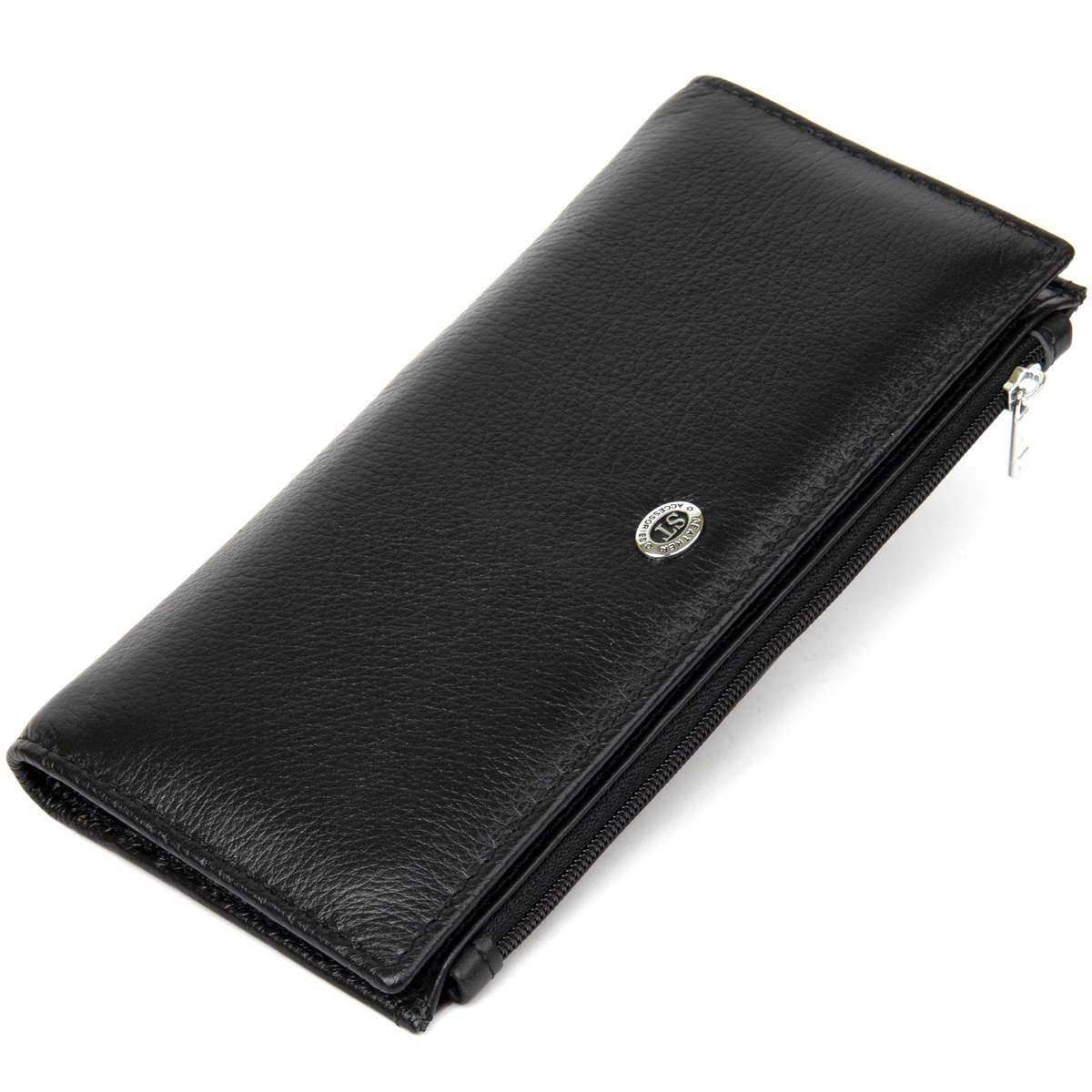 Шкіряний жіночий гаманець ST Leather Accessories 19378 Чорний