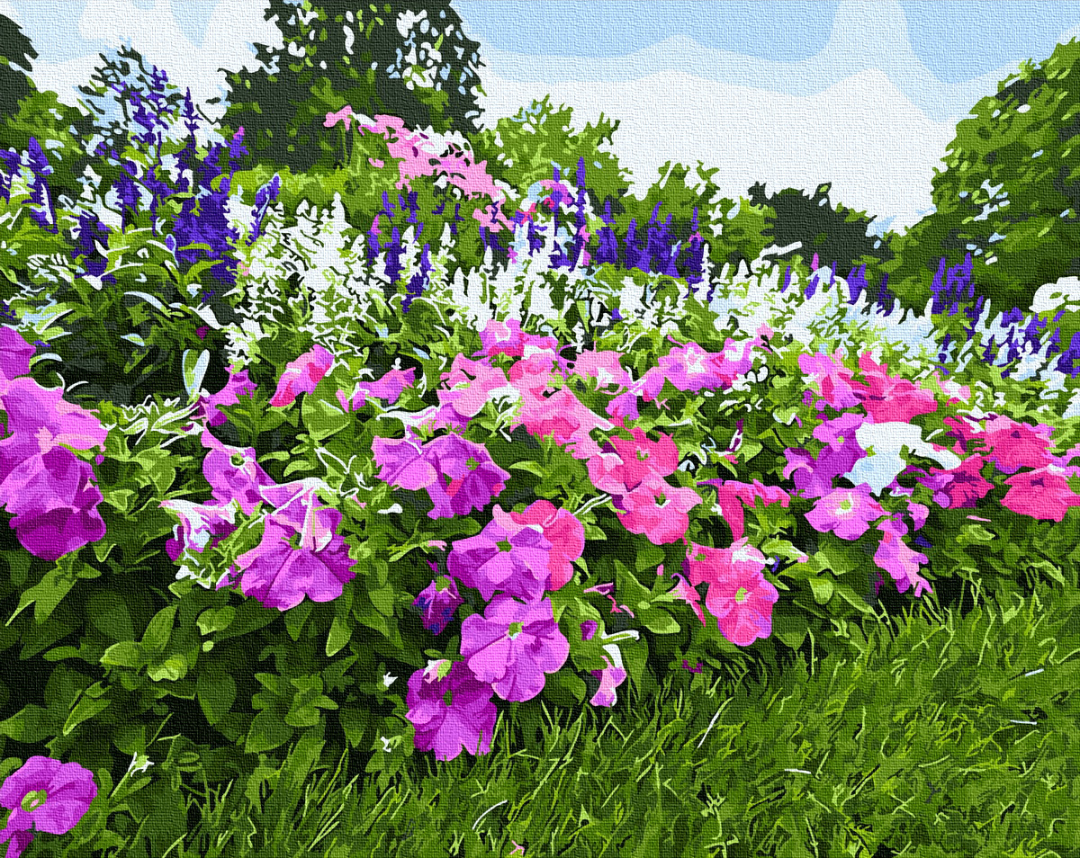 Картина по номерам BrushMe "Квітуча петунія" 40х50 см GX29101