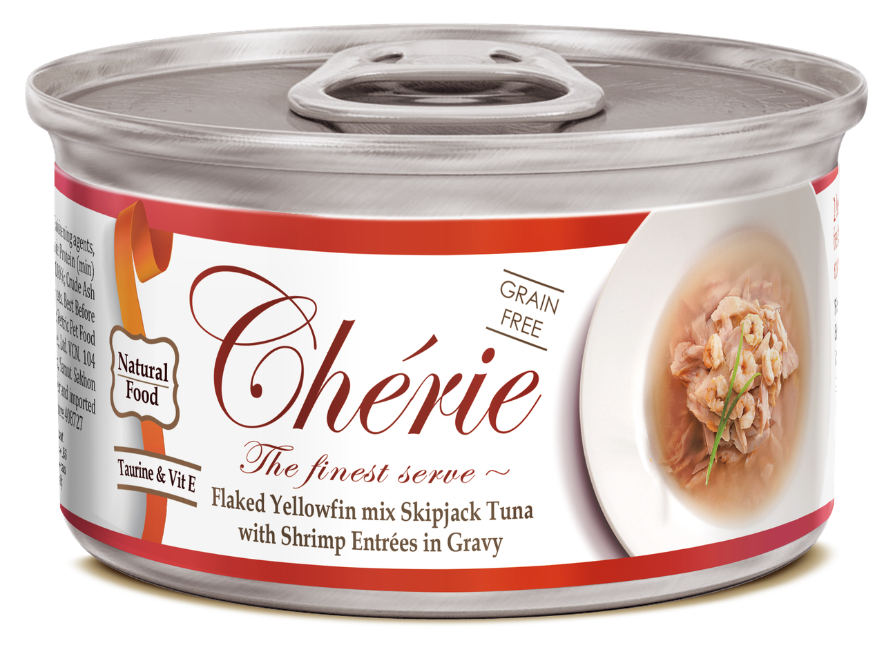 Корм влажный Cherie Signature Gravy Mix Tuna & Shrimp для кошек с кусочками тунца и креветок в соусе 80 г