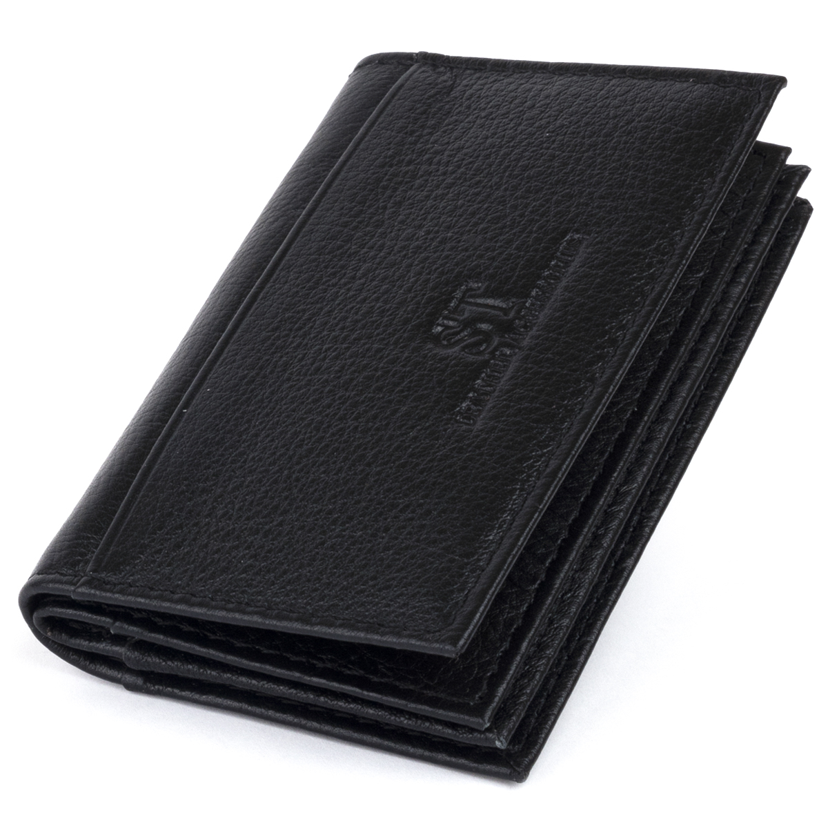 Визитница-книжка ST Leather 19213 Черная 10х6,5х1 см