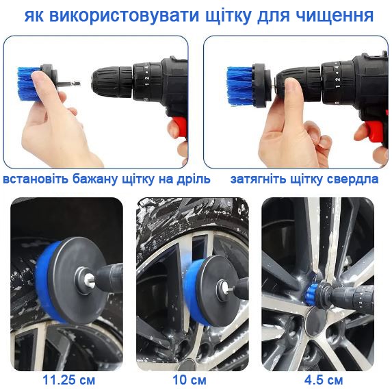 Набір щіток від Urbankit 22 в 1 для чищення автомобіля: коліс, панелі приладів, салону, вентиляційних отворів (L97O)