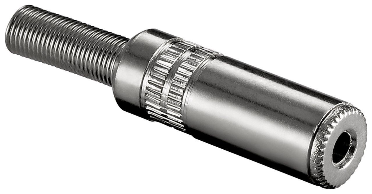 Гніздо Lucom FreeEnd-Jack 3.5mm 3pin /F Stereo Metal CableProtect срібний (25.02.5093)