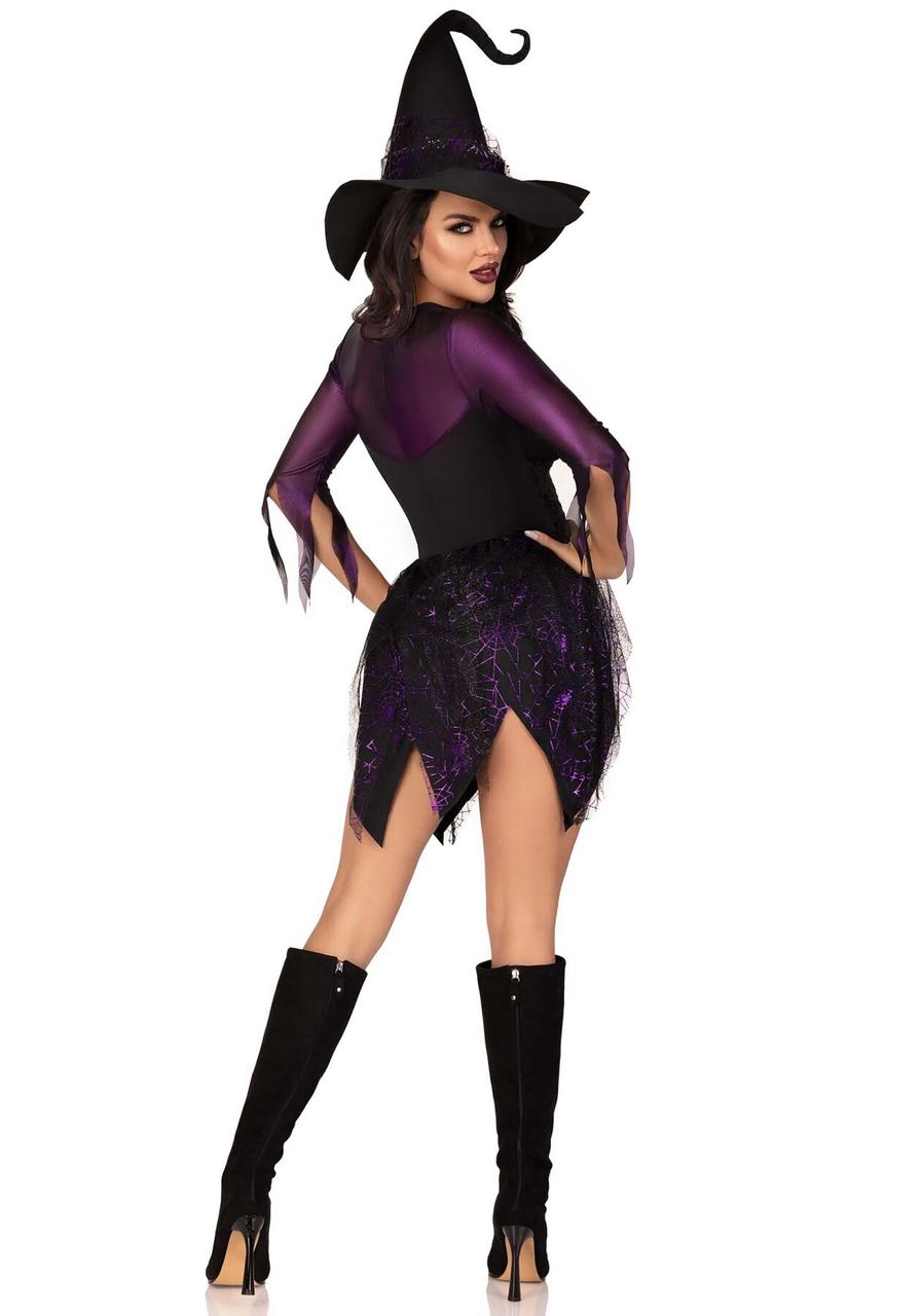 Костюм ведьмы Leg Avenue Mystical Witch S платье и шляпа SO9184 Фиолетовый
