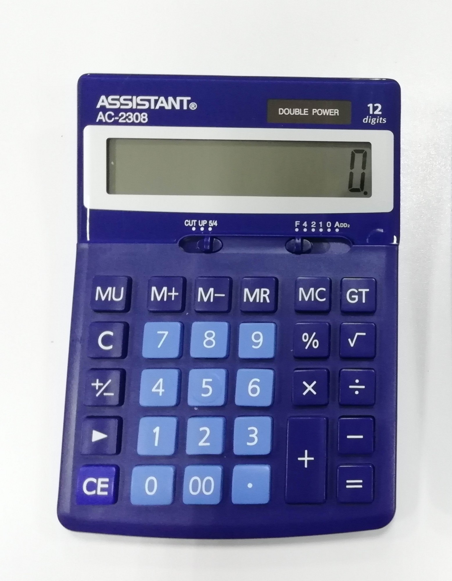 Калькулятор ASSISTANT АС02308 dark blue 12 разрядов Синий