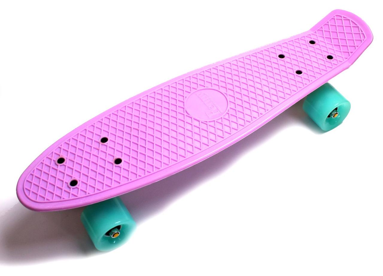 Пенниборд Penny Board с подсветкой Лиловый