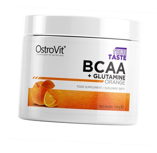 Аминокислоты ВСАА и Глютамином BCAA + glutamine Ostrovit 200г Апельсин (28250001)