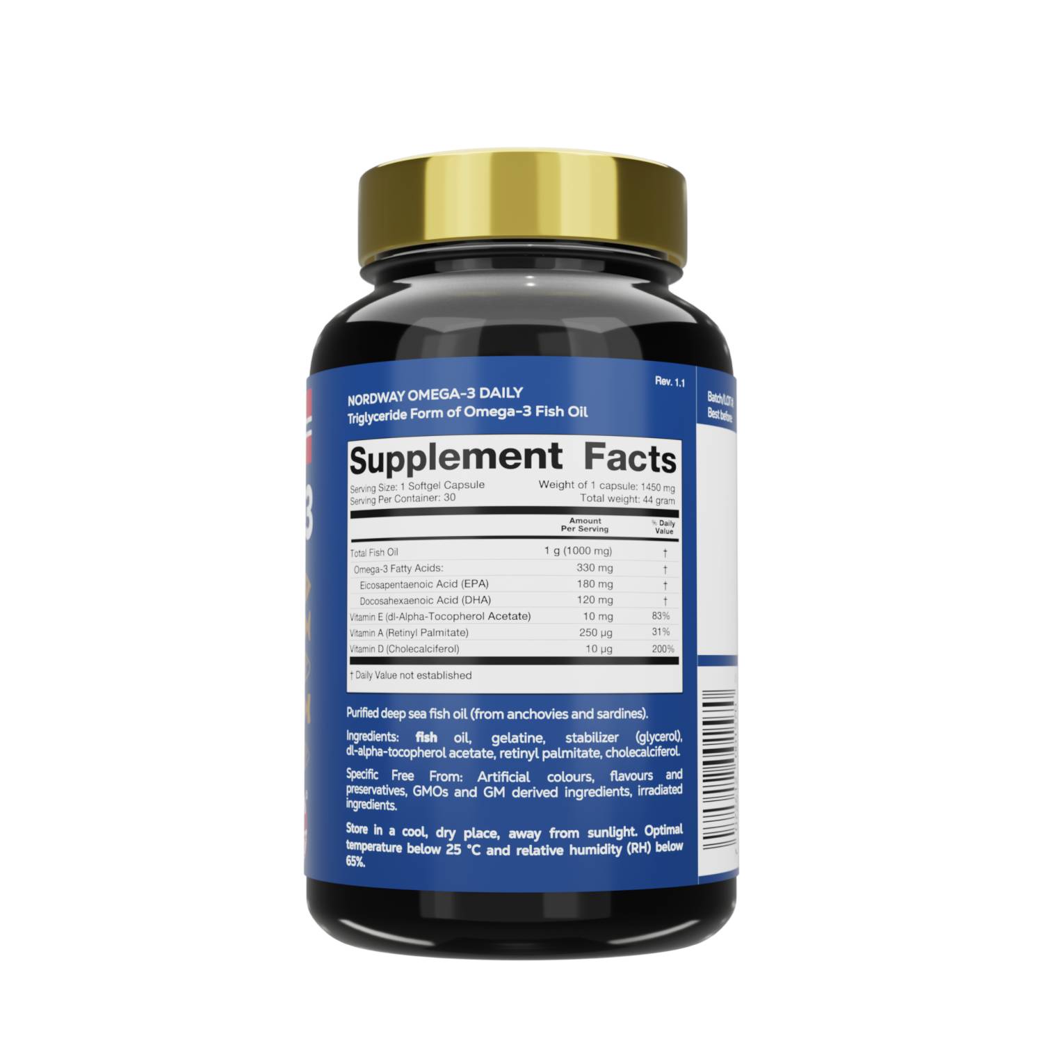 Омега 3 Nordway Daily Omega-3 1000 мг 30 капсул (CO003708)