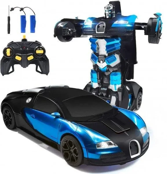 Радиоуправляемая машинка OPT-TOP Bugati робот с пультом 1:18 Robot Car синий (2086350965)