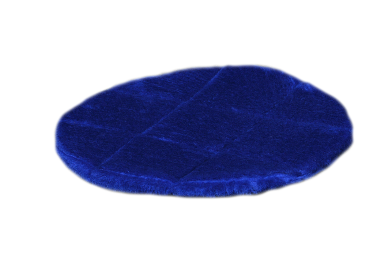 Подушка-лежак (поролон) для кошек и собак Мур-мяу круглая 40 см Синяя