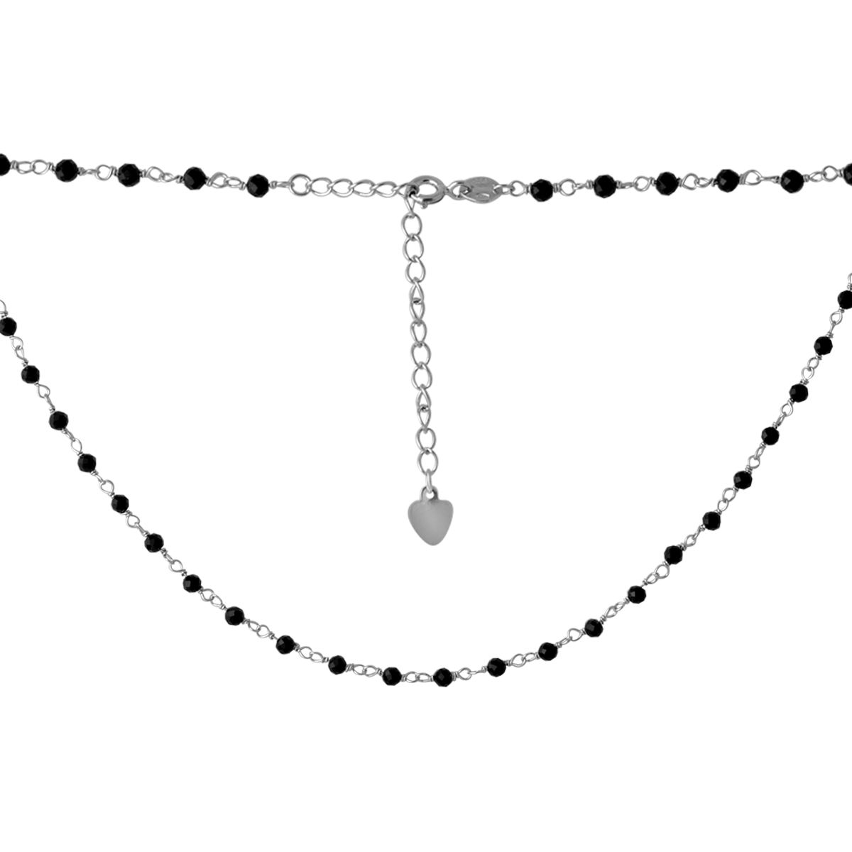 Серебряное колье SilverBreeze с натуральным шпинелью (2069379) 400-450