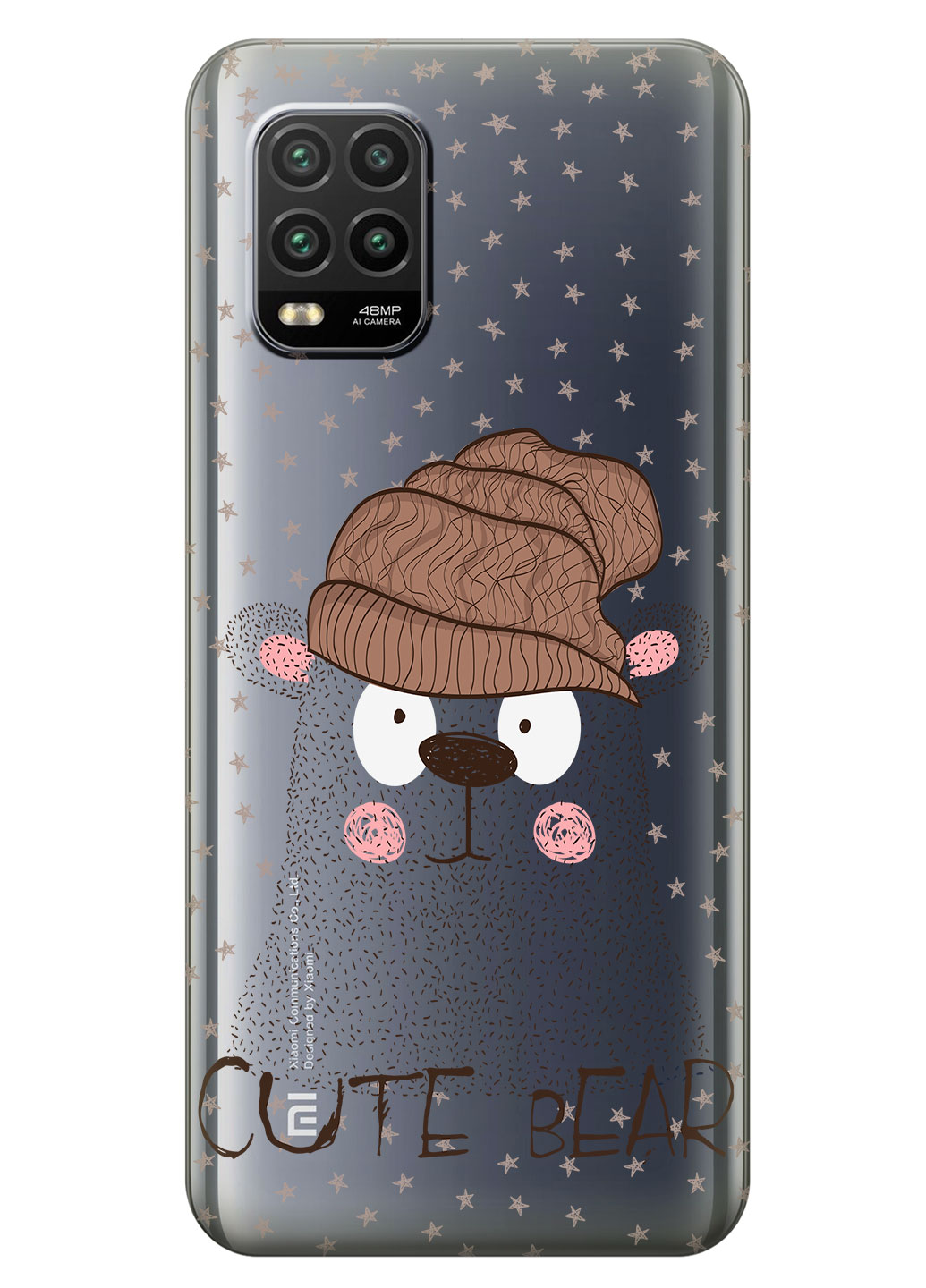 Cиликоновий чохол iSwag для Xiaomi Mi 10 Lite Ведмідь (KS2234)