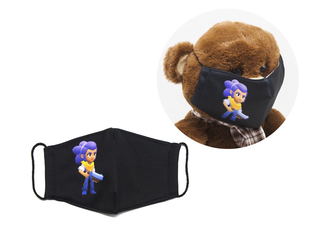 Багаторазова 4-х шарова захисна маска BRAWL STARS Шеллі розмір 3 7-14 років MiC (mask2NEW)