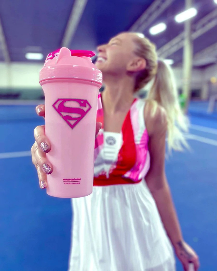 Шейкер спортивний SmartShake Lite DC Supergirl 800ml Рожевий (1838398739)