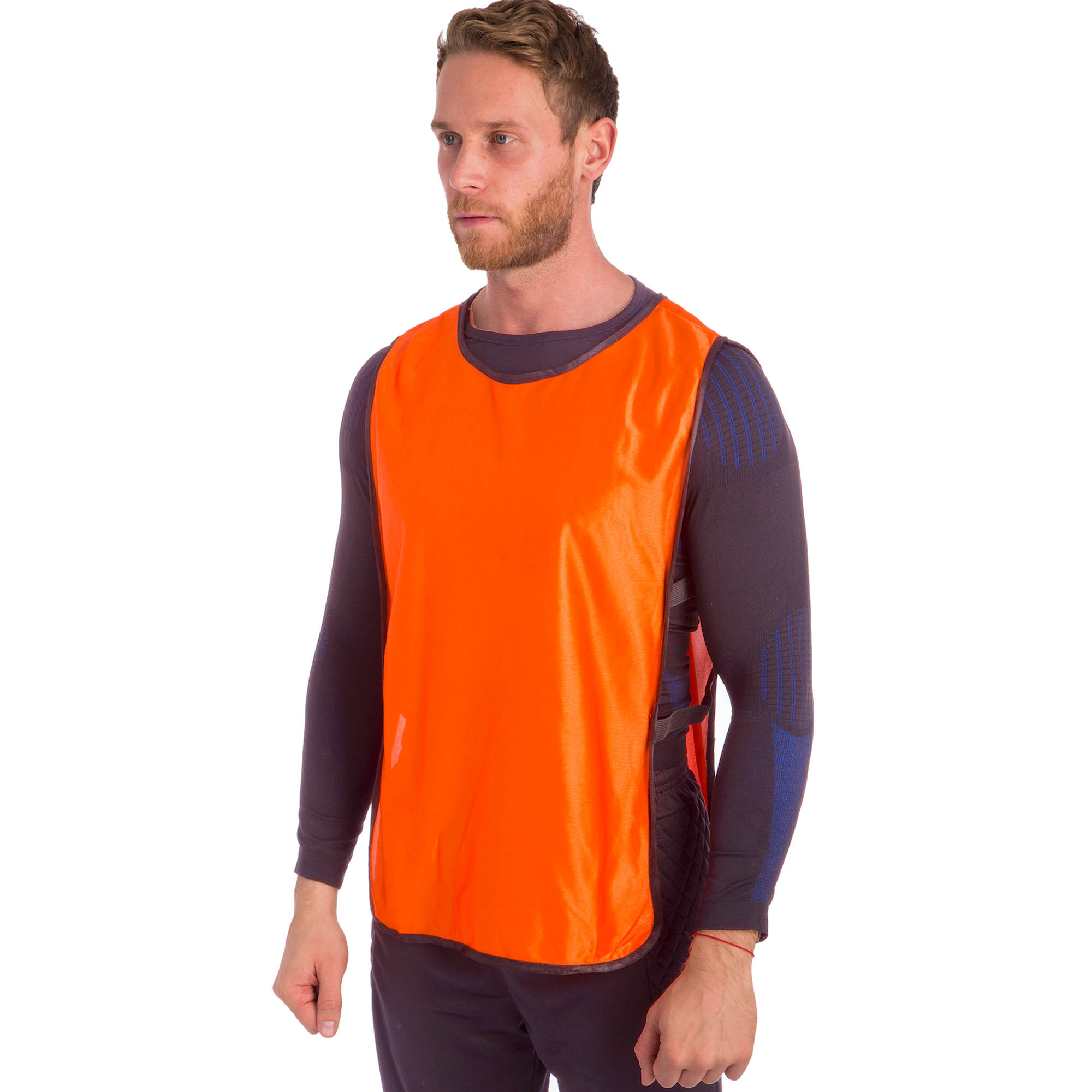 Манишка для футбола мужская с резинкой SP-Sport CO-4000 Оранжевый