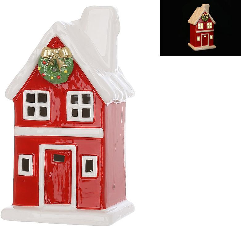 Светодиодная елочная игрушка BonaDi Red House 7.5х14 см Разноцветный DP232309