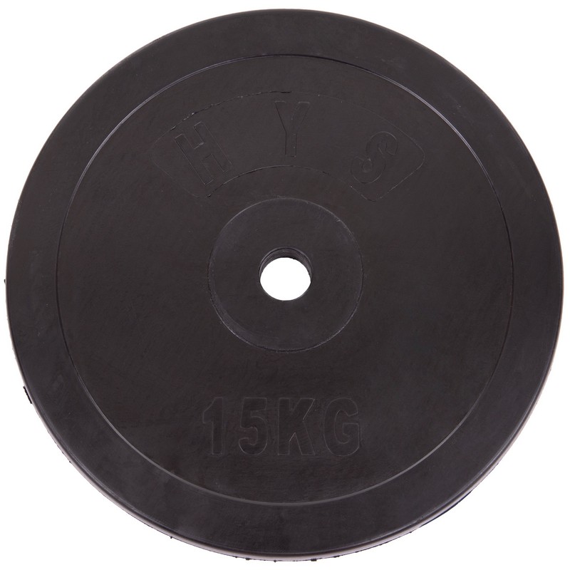 Млинці диски гумові SHUANG CAI SPORTS ТА-1446 15кг Чорний