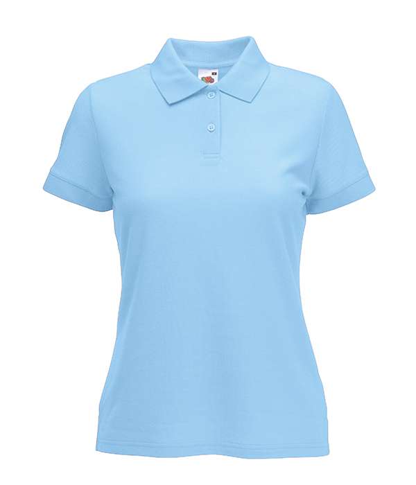 Поло Fruit of the loom 65/35 Polo Lady-Fit L Голубой (63-212-0)