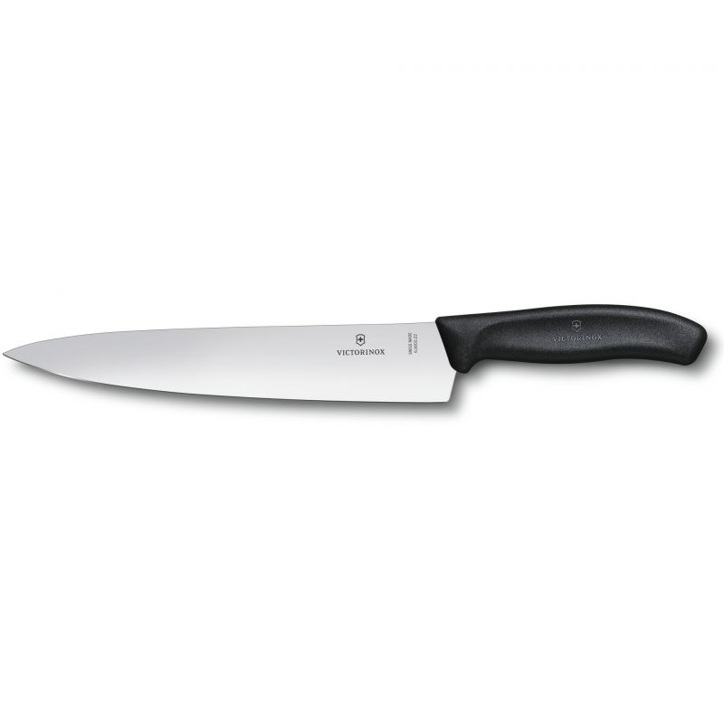 Кухонный нож разделочный Victorinox Swiss Classic Carving 22 см Черный (6.8003.22B)