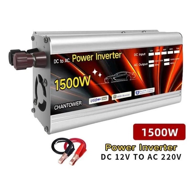 Инвертор напряжения ChanTower 1500W модифицированный синус