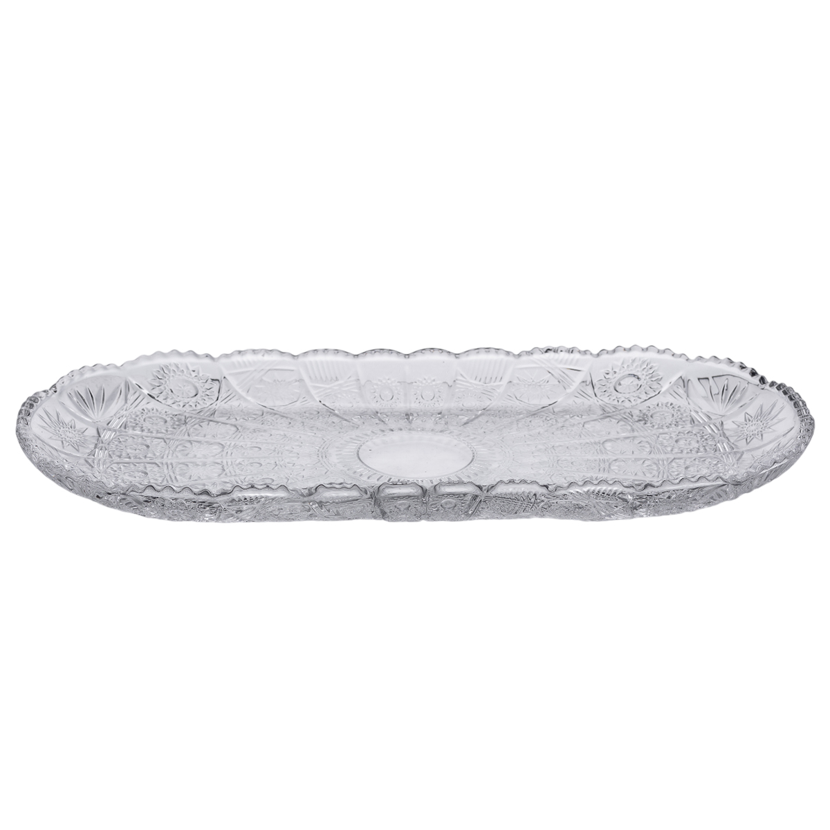 Блюдо для закусок YIWU Lirmartur 33.5x15x2 см Прозрачный (HP-YH-25)