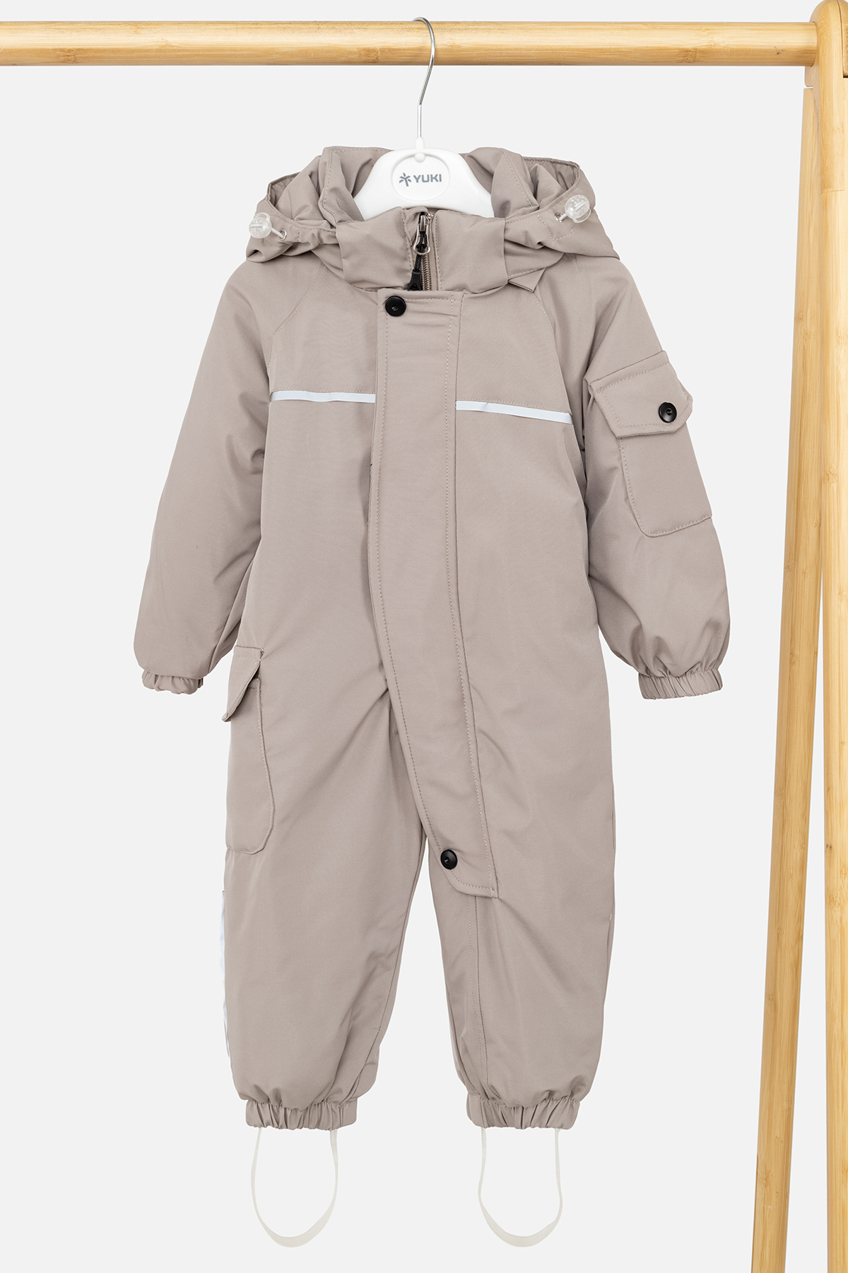 Комбинезон утепленный для мальчика Zyjj Baby 68 см Бежевый ЦБ-00242600 (SKT000965298)