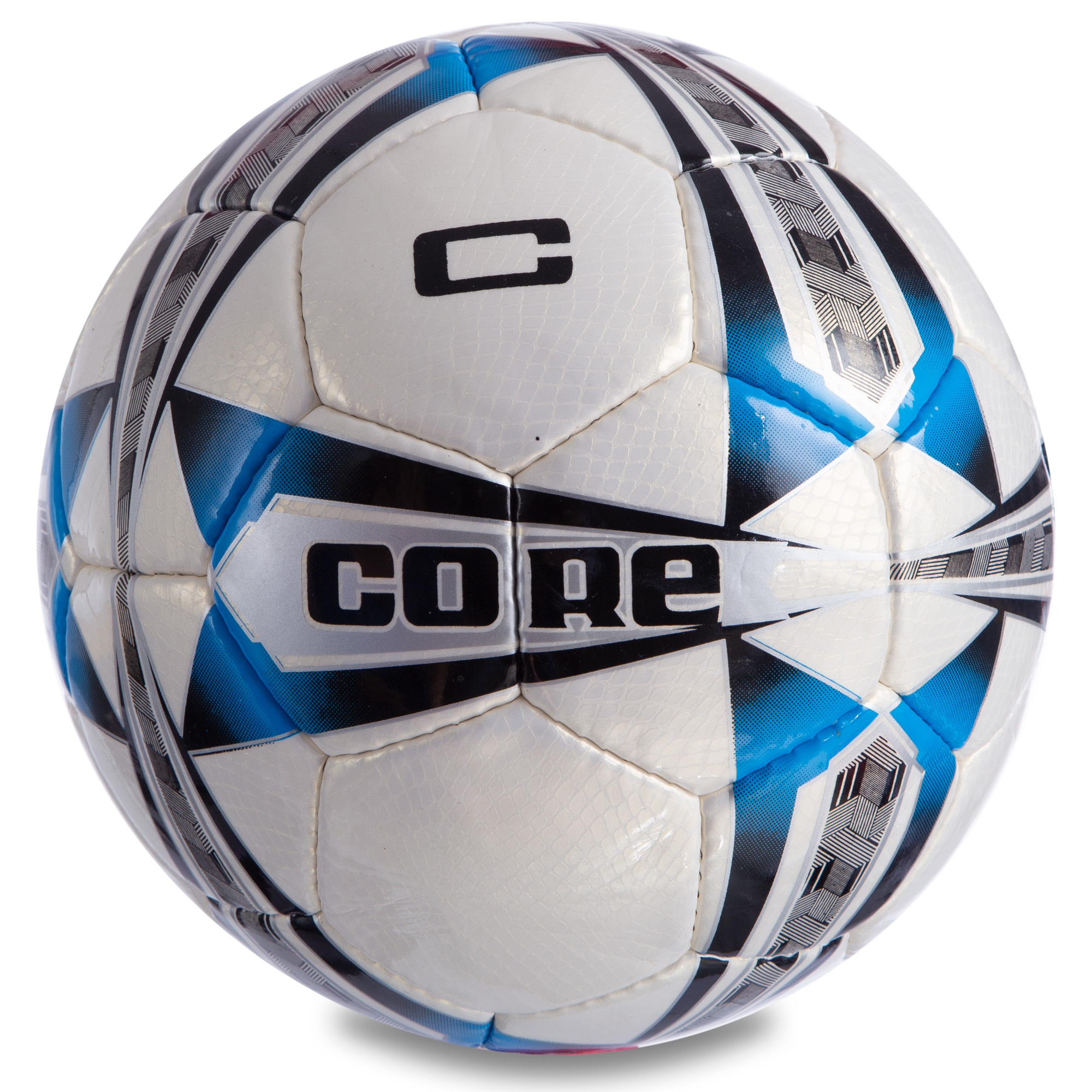 М'яч футбольний planeta-sport №5 PU CORE 5 STAR CR-008 Білий-синій