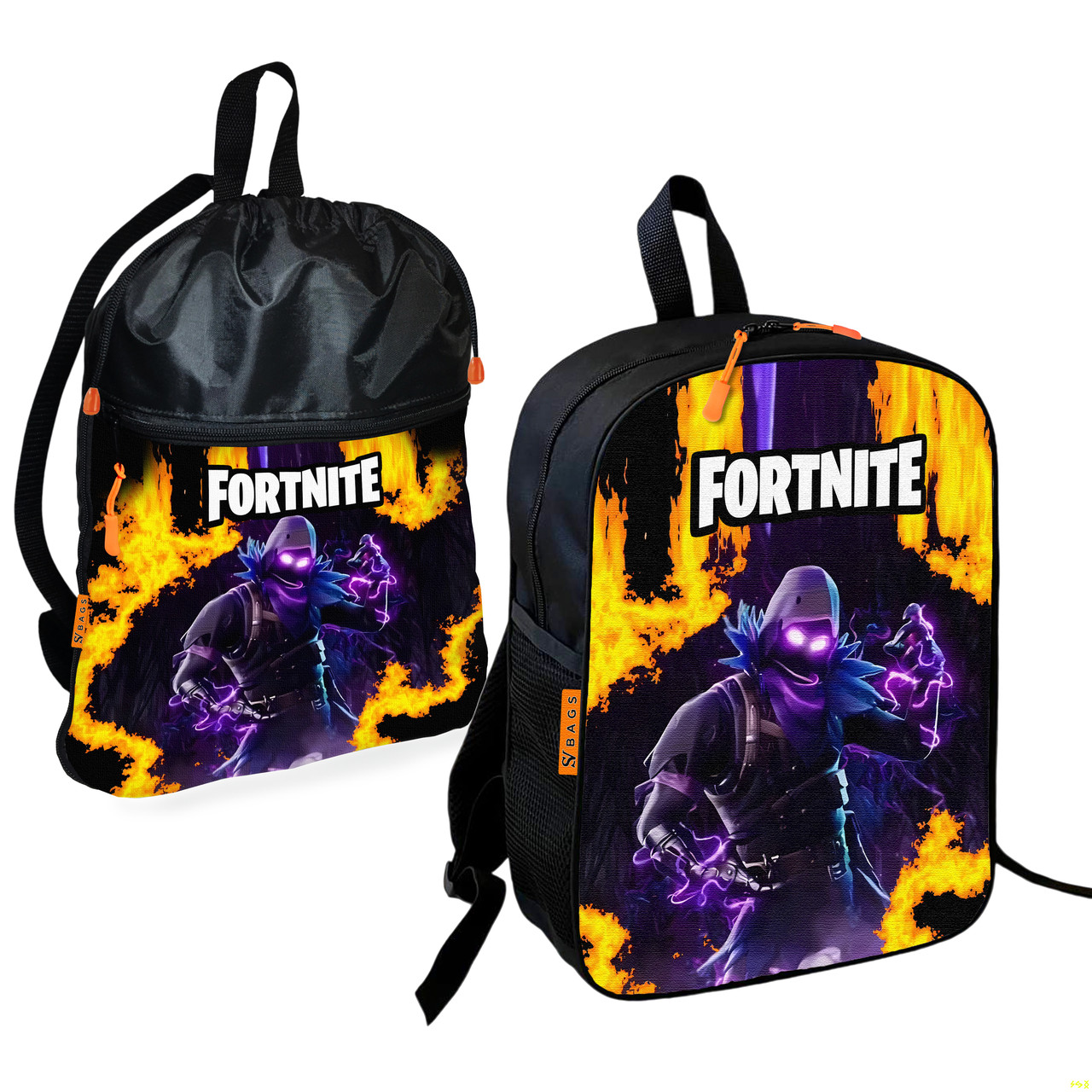 Дитячий шкільний рюкзак із сумкою для взуття Fortnite, водонепроникний, 2 шт