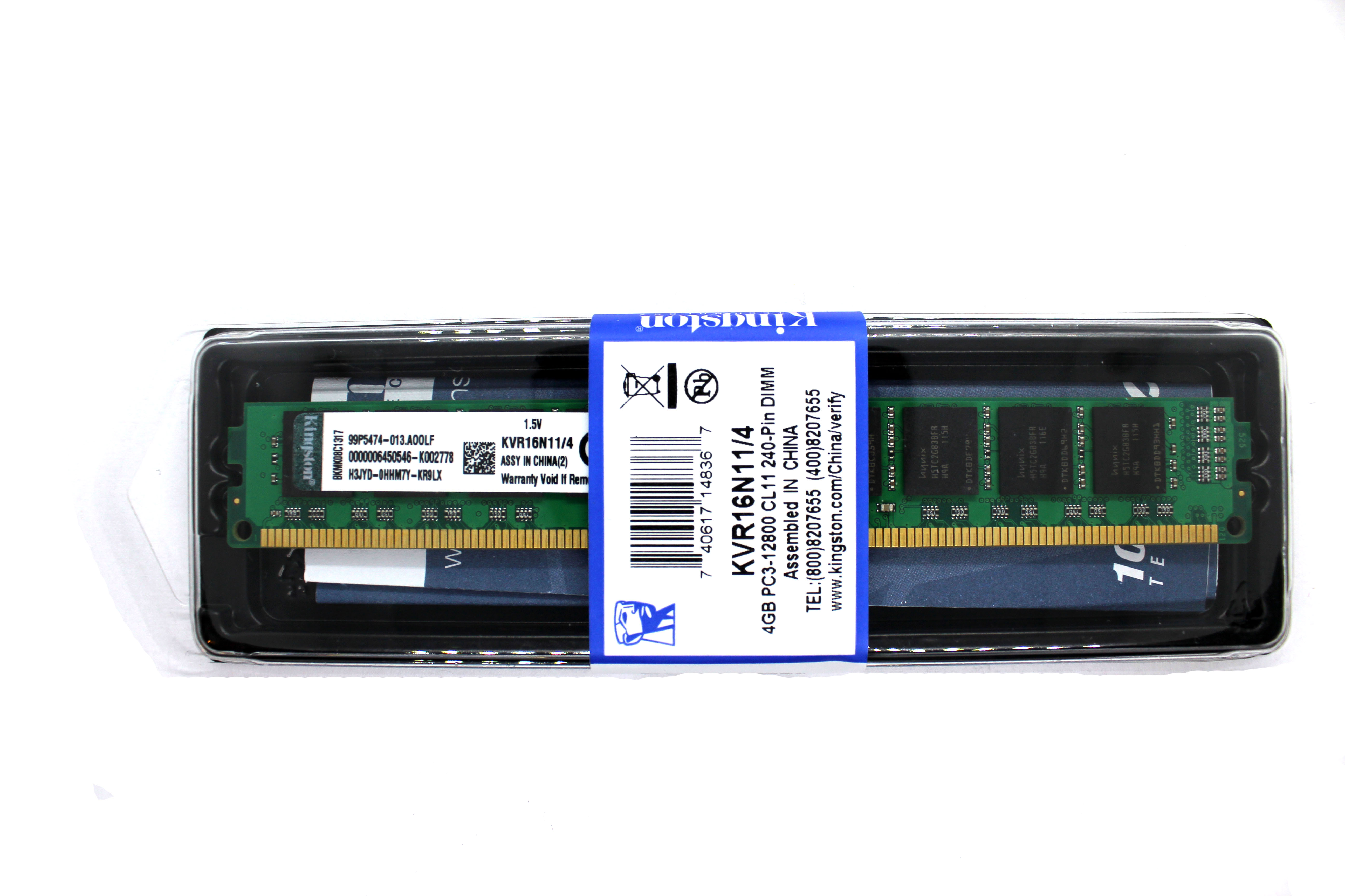 Оперативная память Kingston DDR3-1600 4096MB PC3-12800 (KVR16N11/4G)