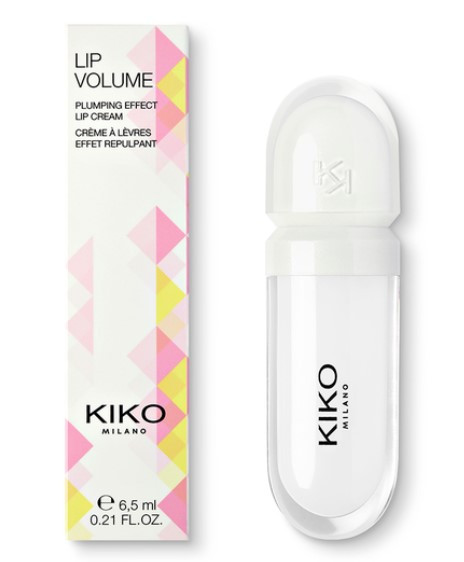 Блеск крем-перфектор для губ с эффектом увеличения объема Kiko Milano Прозрачный 02 6.5 мл
