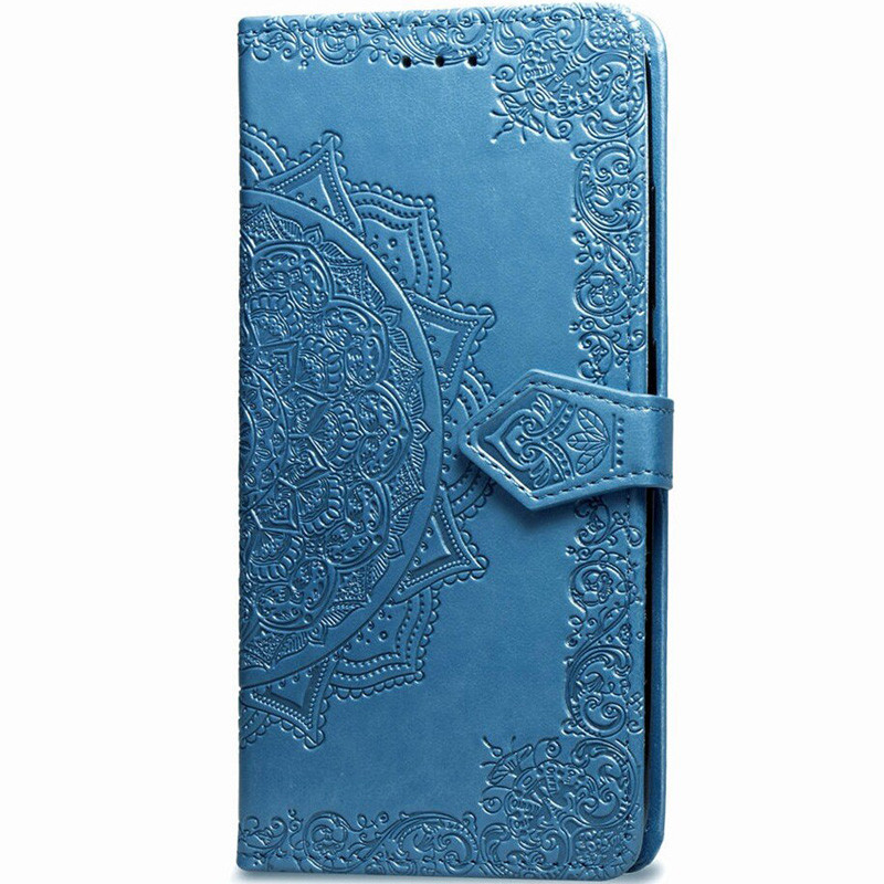 Шкіряний чохол-книжка Epik Art Case з візитницею для Xiaomi Redmi Note 8 Pro Синій (768669)